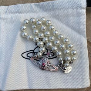 Vivienne Westwood Pink Pearl Necklace